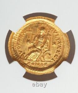 Roman Theodosius Solidus NGC? MS Ancient Gold Coin