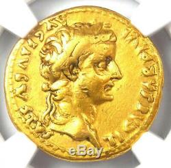 Roman Tiberius Gold AV Aureus Livia Coin 14-37 AD Certified NGC VF Rare