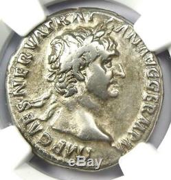 Roman Trajan AR Cistophorus Silver Coin 98-117 AD Certified NGC VF (Very Fine)