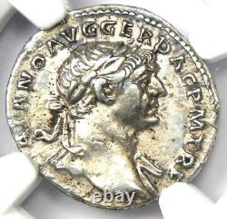 Roman Trajan AR Denarius Silver Coin 98-117 AD Certified NGC Choice VF