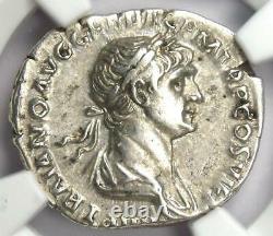 Roman Trajan AR Denarius Silver Coin 98-117 AD Certified NGC XF (EF)