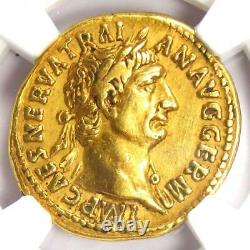 Roman Trajan AV Aureus Gold Coin 98-117 AD Certified NGC Choice VF Rare