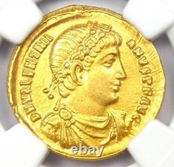 Roman Valentinian I Gold AV Solidus Gold Coin 364-375 AD Certified NGC AU