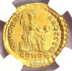 Roman Valentinian II AV Solidus Gold Coin 375-392 AD Certified NGC AU