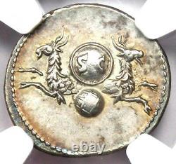 Roman Vespasian AR Denarius Silver Coin 69-79 AD Certified NGC Choice AU