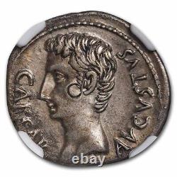 Rome AR Denarius Augustus (27 BC-14 AD) Ch VF NGC (RIC I 42b) SKU#257899