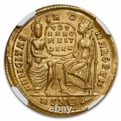 Rome AV Solidus Constantius II 337-61 AD Ch XF NGC (RIC VIII 298) SKU#253224