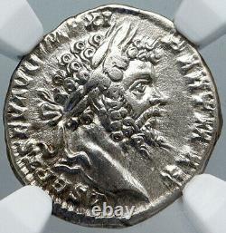 SEPTIMIUS SEVERUS Ancient OLD Rome Mint Silver Roman Coin AEQUITAS NGC i88824