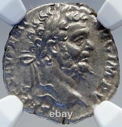 SEPTIMIUS SEVERUS Authentic Ancient 195AD Silver Roman Coin CAPTIVES NGC i82591