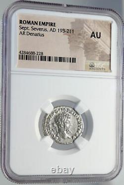 SEPTIMIUS SEVERUS Genuine Ancient Laodicea Silver Roman Coin VICTORY NGC i82913