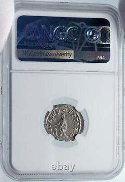 SEPTIMIUS SEVERUS Sacrificing at Altar 207AD Rome Silver Roman Coin NGC i85408