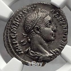 SEVERUS ALEXANDER 227AD Rome MARS Ancient Silver Roman Denarius Coin NGC i59825