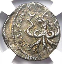 Sextus Pompey AR Denarius Silver Roman Coin 42 BC Certified NGC Choice VF