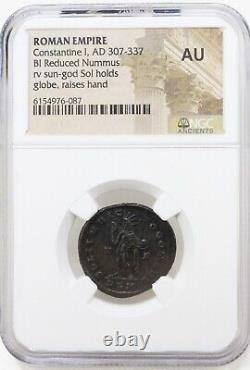 Slabbed Roman Coin Constantine I, the Great (AD 272-337)Sol Invictus NGC(AU)