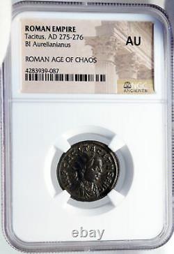 TACITUS Authentic Ancient 275AD Genuine Original Roman Coin FELICITAS NGC i82901