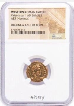 TEN Ancient Roman Bronze Emporer/Ruler Coins in NGC Certified Slabs