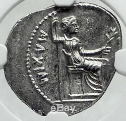 TIBERIUS 36AD Silver BIBLICAL Roman Coin Jesus Christ RENDER CAESAR NGC i82350