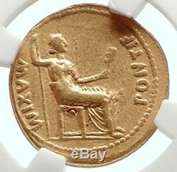 TIBERIUS Authentic Ancient 15AD GOLD Roman Coin LIVIA NGC Certified VF i71693