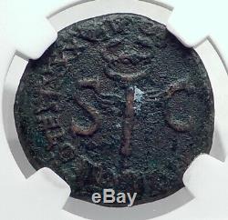 TIBERIUS Authentic Ancient 35AD Genuine Original Rome Roman Coin NGC i80911