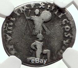 TITUS 79AD Jewish Roman War JUDAEA Capta Captive Ancient Silver Coin NGC i68126
