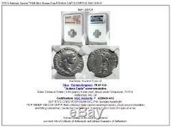 TITUS Authentic Ancient 79AD Silver Roman Coin JUDAEA CAPTA CAPTIVE NGC i80130