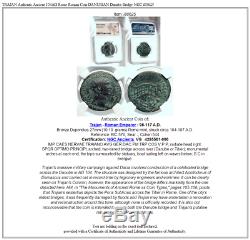 TRAJAN Authentic Ancient 104AD Rome Roman Coin DANUBIAN Danube Bridge NGC i80625