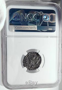 TRAJAN Authentic Ancient 111AD SIlver Roman Coin DACIA CAPTA VICTORY NGC i81826