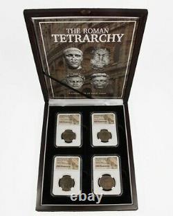 The Roman TetrarchyA Collection of Four NGC-Slabbed Coins With Display Box