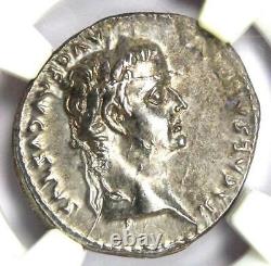 Tiberius AR Denarius Silver Tribute Penny Roman Coin 14-37 AD NGC Choice AU