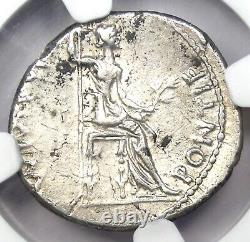 Tiberius AR Denarius Silver Tribute Penny Roman Coin 14-37 AD NGC Choice VF