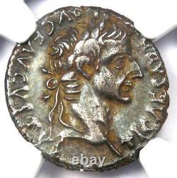 Tiberius AR Denarius Silver Tribute Penny Roman Coin 14-37 AD NGC XF (EF)