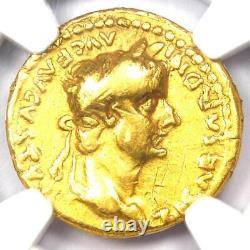 Tiberius AV Aureus Gold Ancient Roman Coin 14-37 AD Certified NGC Choice Fine