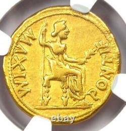 Tiberius Gold AV Aureus Gold Ancient Roman Coin 14-37 AD Certified NGC VF
