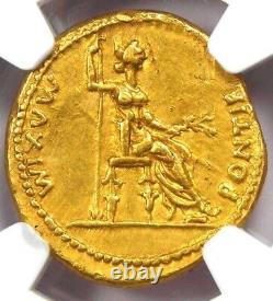 Tiberius Gold AV Aureus Gold Ancient Roman Coin 14-37 AD Certified NGC XF (EF)