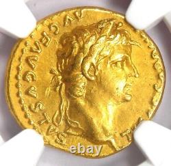 Tiberius Gold AV Aureus Gold Ancient Roman Coin 14-37 AD Certified NGC XF (EF)