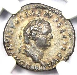 Titus AR Denarius Silver Ancient Roman Coin 79-81 AD Certified NGC XF (EF)