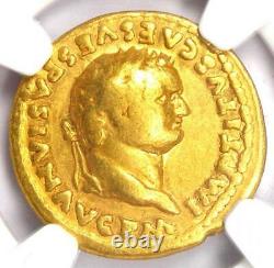 Titus Gold AV Aureus Ancient Roman Coin 79-81 AD Certified NGC Fine Rare