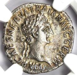 Trajan AR Denarius Silver Roman Empire Coin 98-117 AD Certified NGC Choice AU