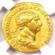 Trajan Av Aureus Gold Roman Coin 98-117 Ad. Certified Ngc Choice Vf 5/5 Strike