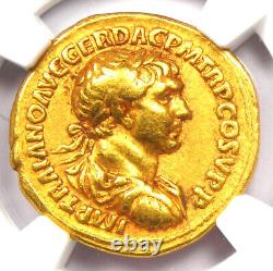 Trajan AV Aureus Gold Roman Coin 98-117 AD Certified NGC Choice VF Rare