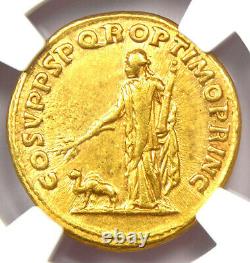 Trajan AV Aureus Gold Roman Coin 98-117 AD Certified NGC XF (EF) 5/5 Strike