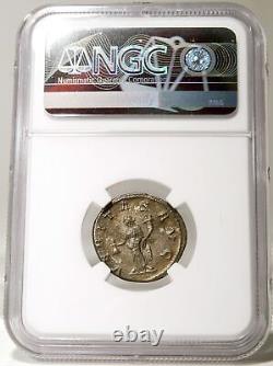 Trajan Decius Rare'VERITAS AVG' NGC Choice AU. RIC 28b Roman Empire Silver Coin