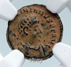 VALENTINIAN II Ancient 388AD Antioch Roman Coin VICTORY ANGEL & CROSS NGC i89519