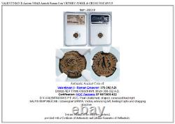 VALENTINIAN II Ancient 388AD Antioch Roman Coin VICTORY ANGEL & CROSS NGC i89519