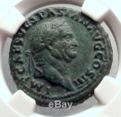 VESPASIAN 71AD Rome Authentic Genuine Original Ancient Roman Coin NGC i64275