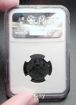 VETRANIO 350AD Rare Authentic Ancient Roman AE2 Labarum Chi-Rho Coin NGC i60213