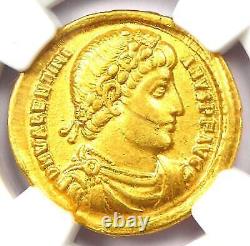 Valentinian Gold AV Solidus Gold Roman Coin 364-375 AD NGC Choice XF (EF)