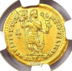 Valentinian Gold AV Solidus Gold Roman Coin 364-375 AD NGC Choice XF (EF)