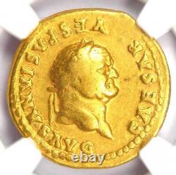 Vespasian AV Aureus Gold Roman Coin 69-79 AD. Certified NGC Choice Fine