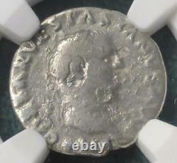 Vespasian Roman Empire AR Denarius, AD 69-79 NGC VG, Very Good Ancient Coin